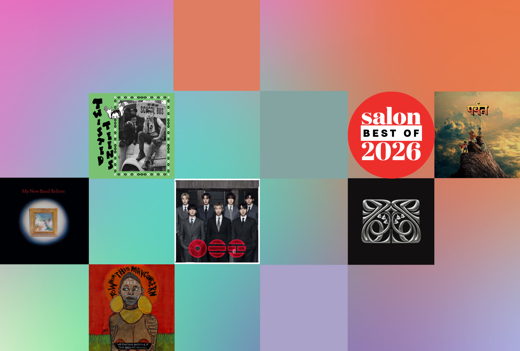 (Illustration by Salon / Getty Images / Jazz Life / KONG / Hybe / BigHit Entertainment / Rough Trade Records / Zinadelphia / The Orchard)