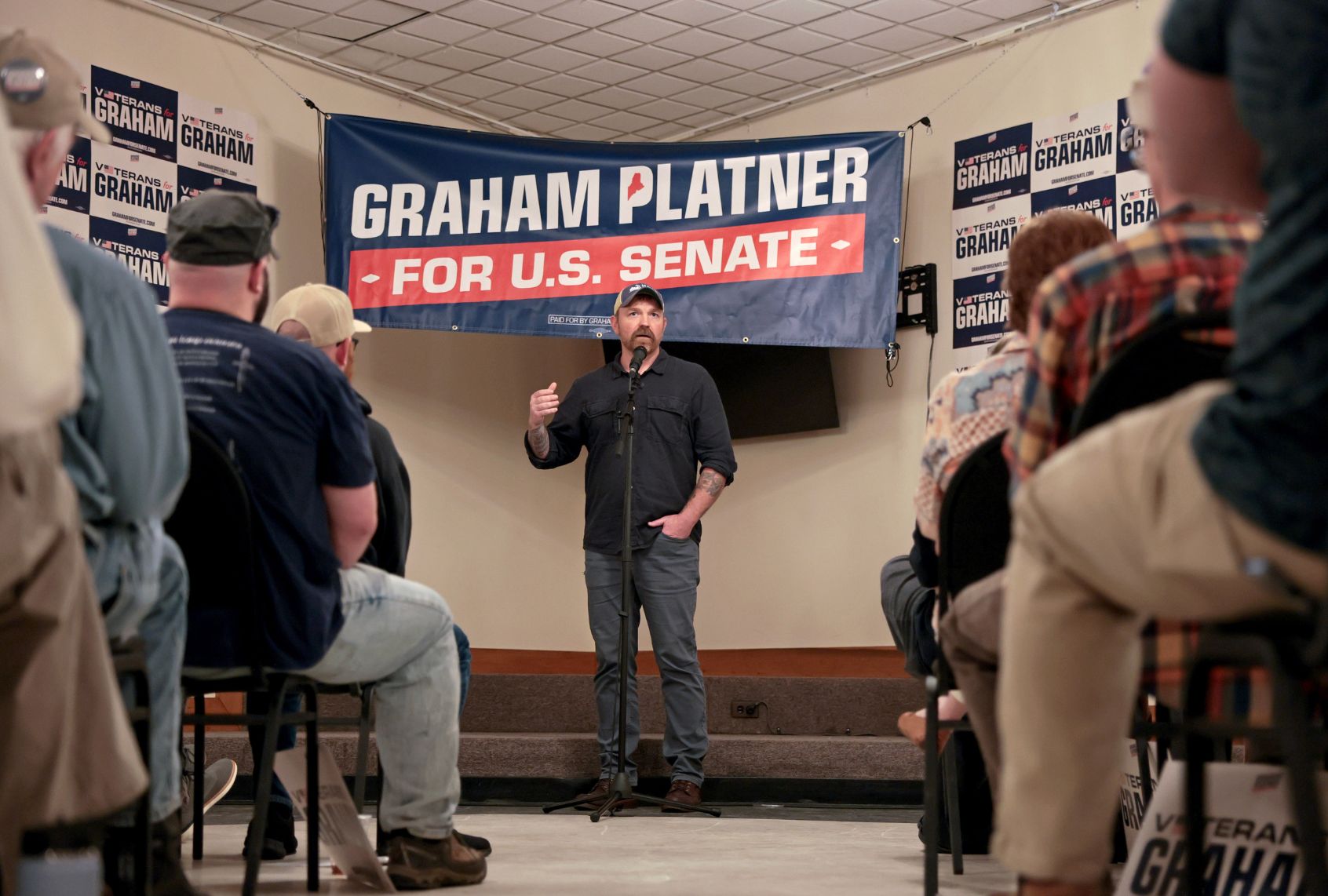 Maine U.S. Senate candidate Graham Platner. (Joe Raedle/Getty Images)