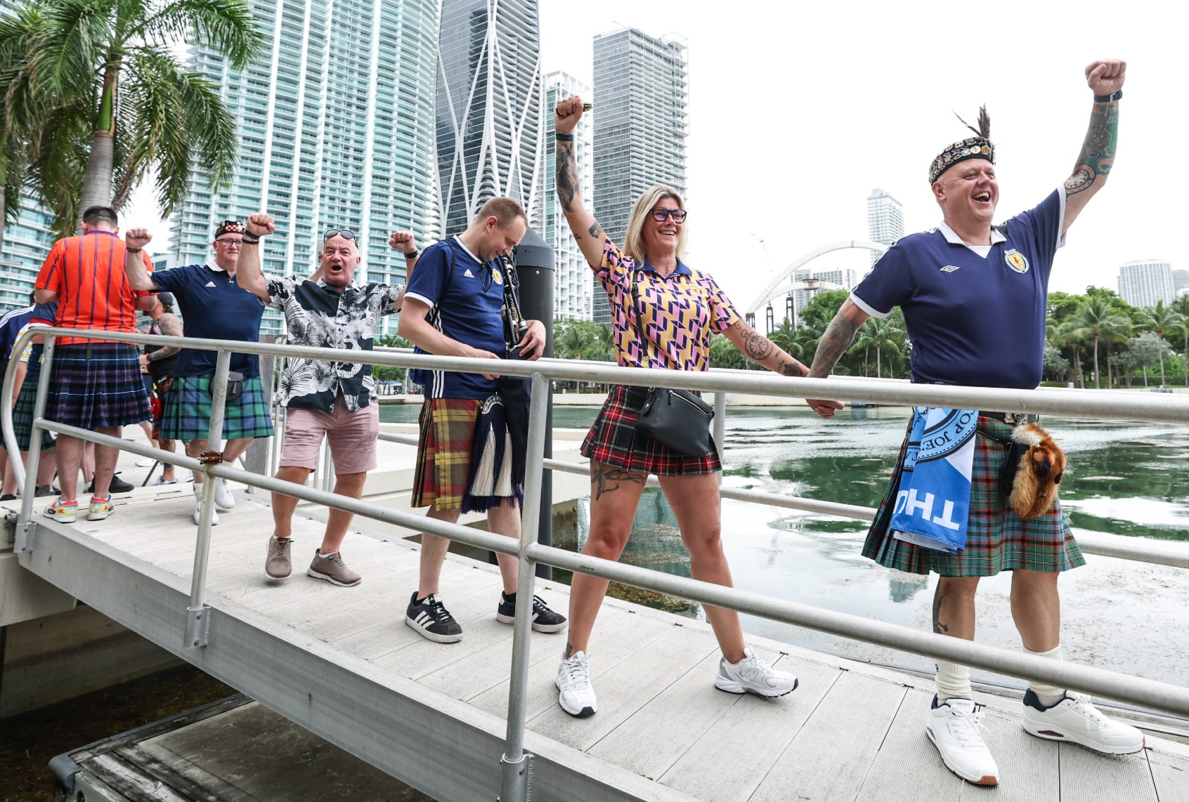 Scotland fans celebrate the FIFA World Cup match against Brazil (Craig Williamson/SNS Group via Getty Images)
