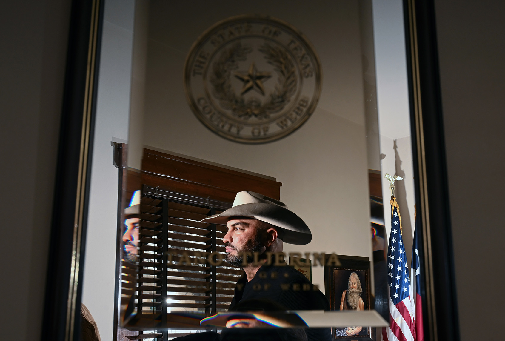 Webb County Judge Tano Tijerina poses for a portrait in his office on Thursday February 20, 2025 in Laredo, TX. (Matt McClain/The Washington Post via Getty Images)