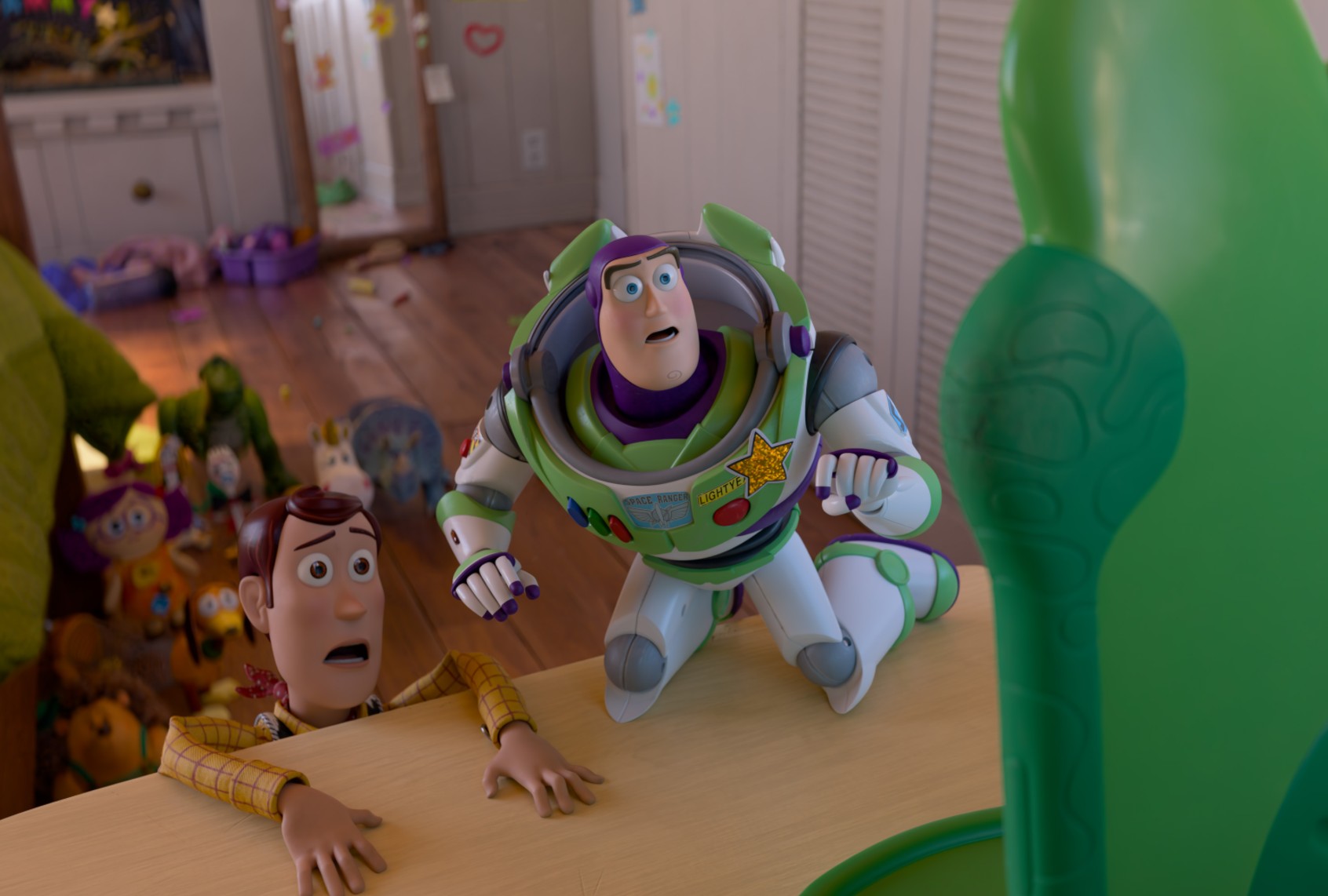 Woody and Buzz Lightyear in "Toy Story 5" (Pixar)