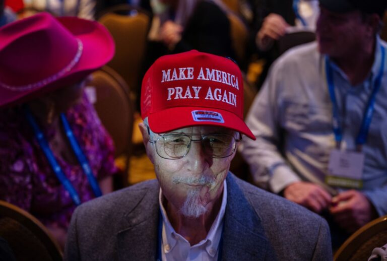 In a new study, one GOP voter called Democrats the ‘party of Satan’ — a sign faith trumps economics (Jon Cherry/Getty Images)