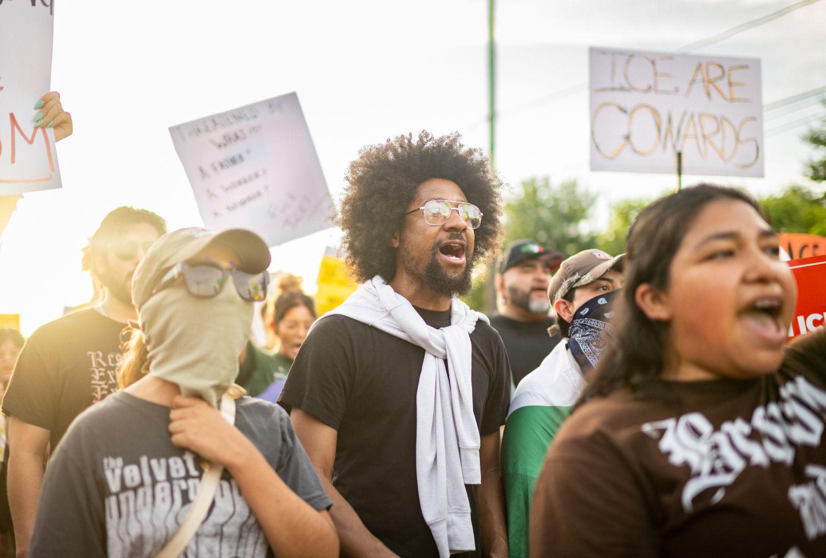 eople march to honor Mexican immigrant Lorenzo Salgado Araujo on July 08, 2026 in Houston, Texas. (Brandon Bell/Getty Images)