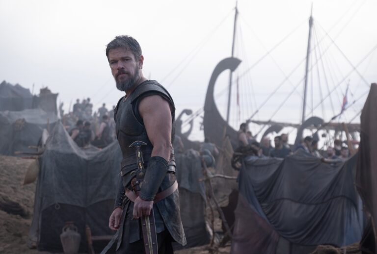 Matt Damon is Odysseus in "The Odyssey," written, produced and directed by Christopher Nolan (Melinda Sue Gordon/Universal Pictures)