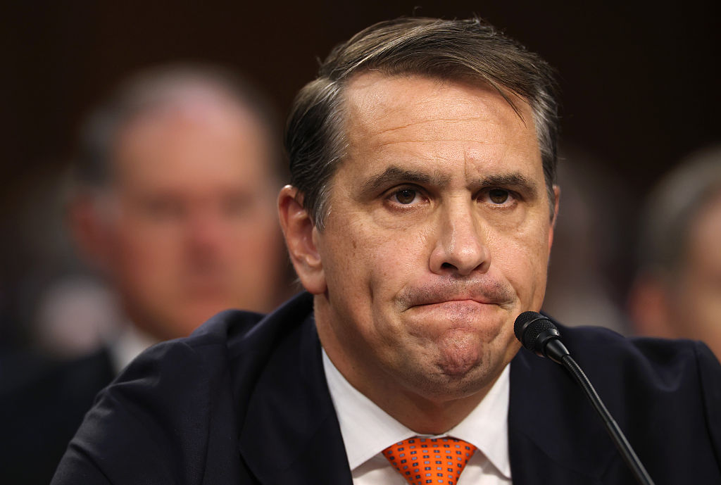 In an overnight Senate vote, Todd Blanche barely became the Attorney General, despite contentious hearings over his personal history with Trump, knowledge of the job and previous mishandlings of cases like Jeffrey Epstein and ICE. (WIn McNamee / Getty Images)