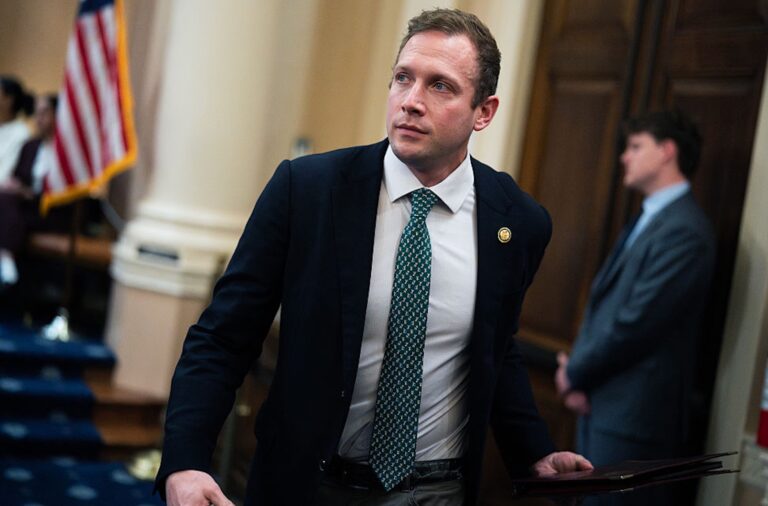 Rep. Max Miller, R-Ohio, has been accused of physical violence and child abuse by his ex-wife, Emily Moreno, daughter of GOP Ohio Sen. Bernie Moreno (Tom Williams/CQ-Roll Call, Inc via Getty Images)