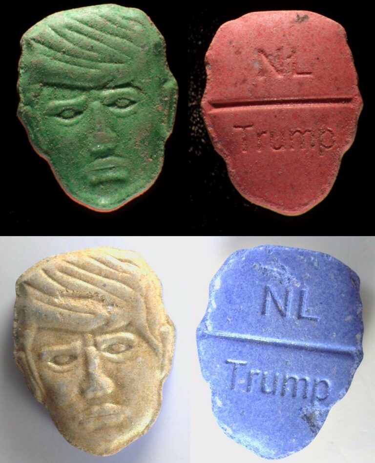 Dutch authorities issued a warning about a potentially lethal drug the shape of Trump's head. (Courtesy of Trimbos Institute of Mental Health)