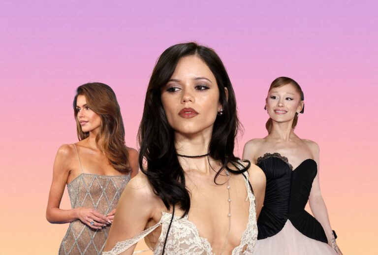 (L-R) Kaia Gerber, Jenna Ortega, Ariana Grande (Photo illustration by Salon / Getty Images / Frazer Harrison / WireImage / Stephanie Augello / Dia Dipasupil)
