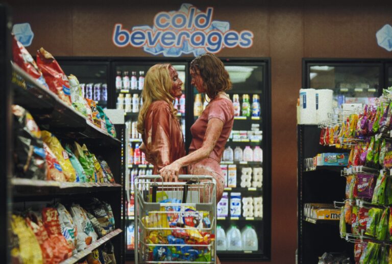 Gillian Anderson and Hannah Einbinder in "Teenage Sex and Death at Camp Miasma" (MUBI)
