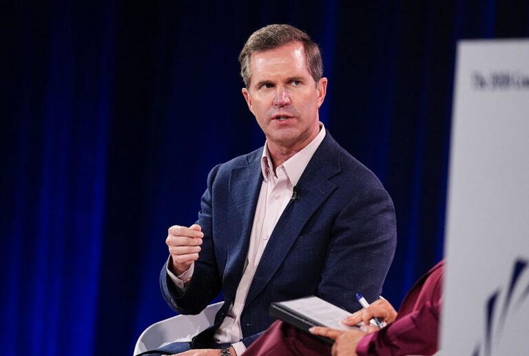 Kentucky Governor Andy Beshear attends the 2026 Concordia Annual Summit in New York on Sept. 21, 2026. ( John Nacion/Getty Images)