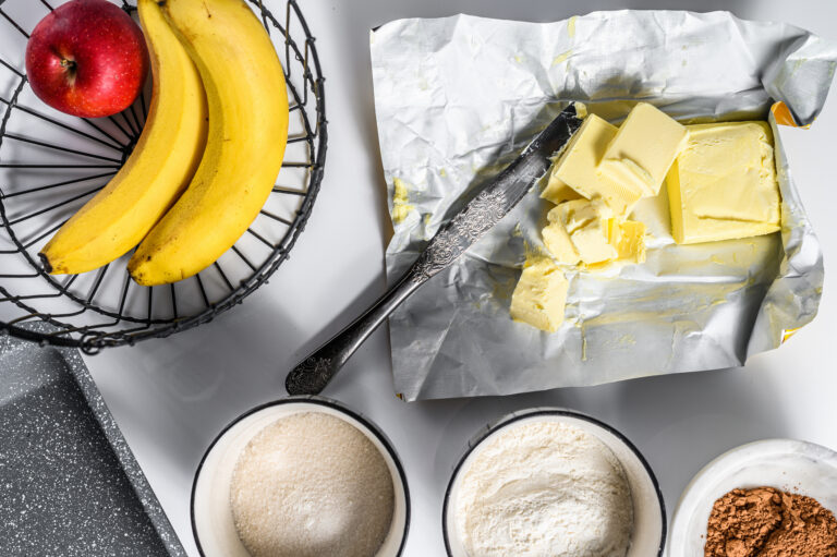 Ingredients for banana cake. (Vladimir Mironov / Getty Images)