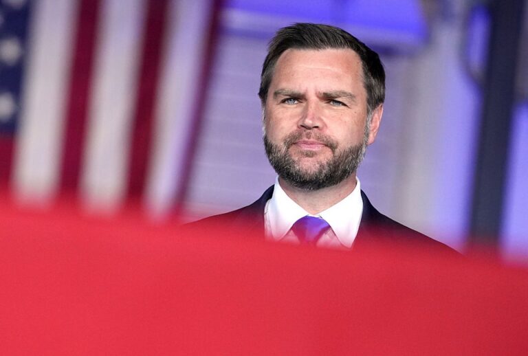 Vice President JD Vance speaks during an event at the FBI Field Office in Kansas City, Missouri, on Sept. 14, 2026. (Mark Schiefelbein-Pool/Getty Images)