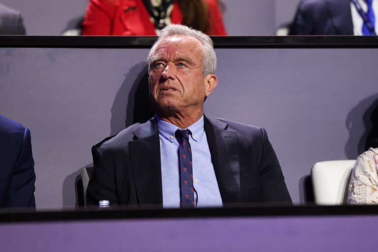 U.S. Health and Human Services Secretary Robert F. Kennedy Jr. watches the program on the first day of the 2026 Republican National Convention (Kevin Dietsch/Getty Images)