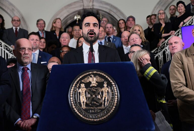 New York City Mayor Zohran Mamdani speaks during a press conference on the release of 9/11-related documents at City Hall on Sept. 8, 2026. (Michael M. Santiago/Getty Images)
