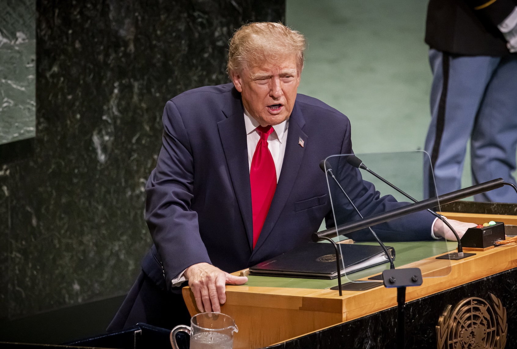 Donald Trump speaks during the 81st United Nations General Assembly on September 22, 2026 in New York City. (Photo by Patrick van Katwijk/Getty Images)
