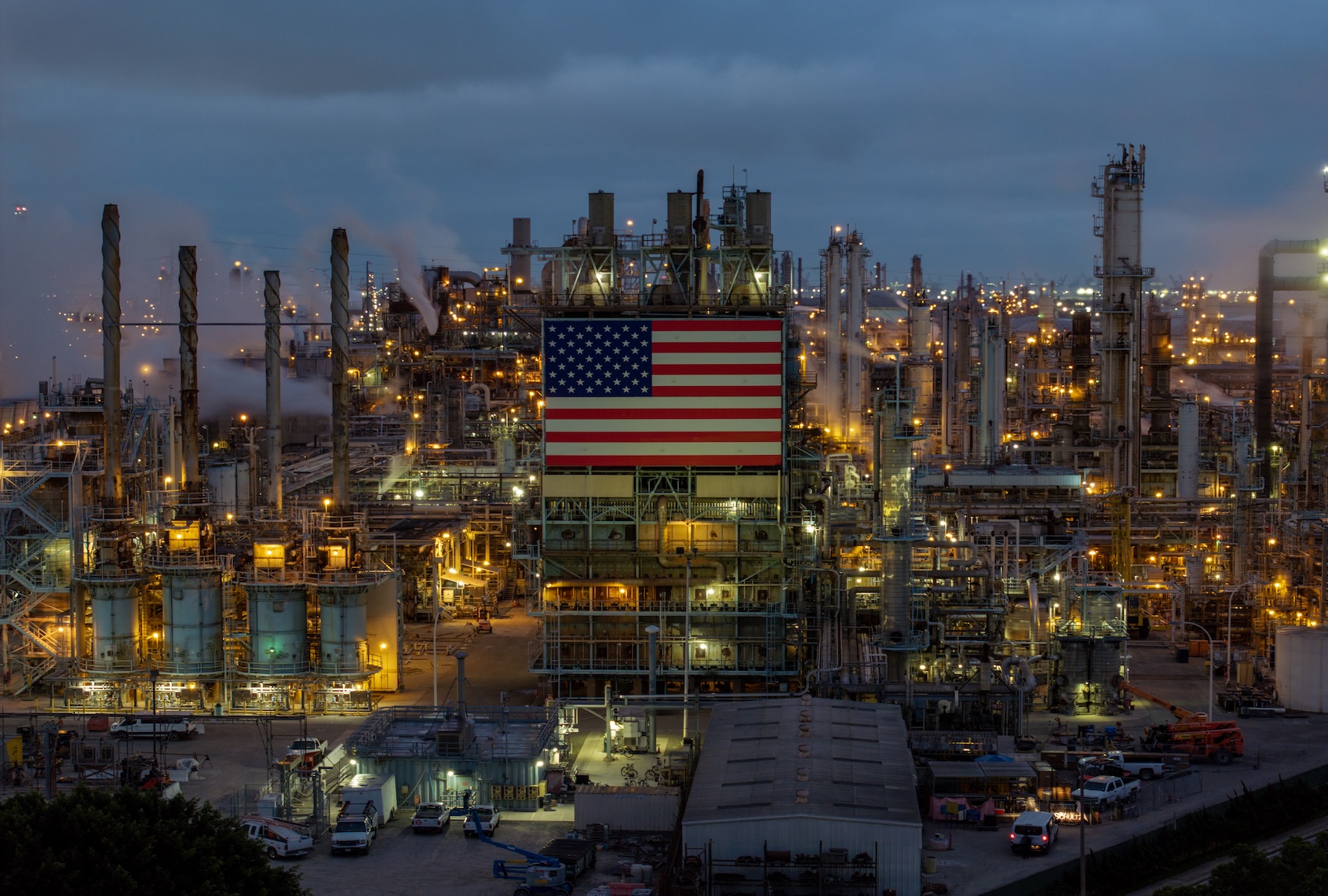 Marathon Petroleum Corp's Los Angeles Refinery, one of the largest oil refineries in the North America on March 10, 2026. (Photo by David McNew/Getty Images)