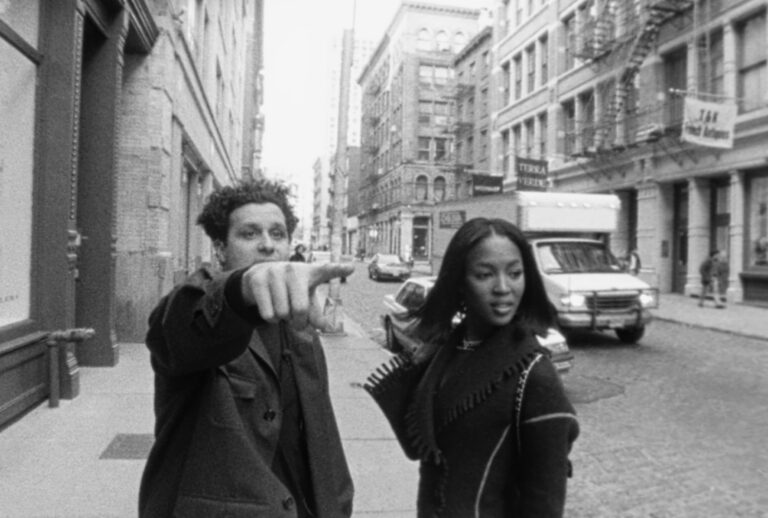 Isaac Mizrahi and Naomi Campbell in "Unzipped" (Janus Films)