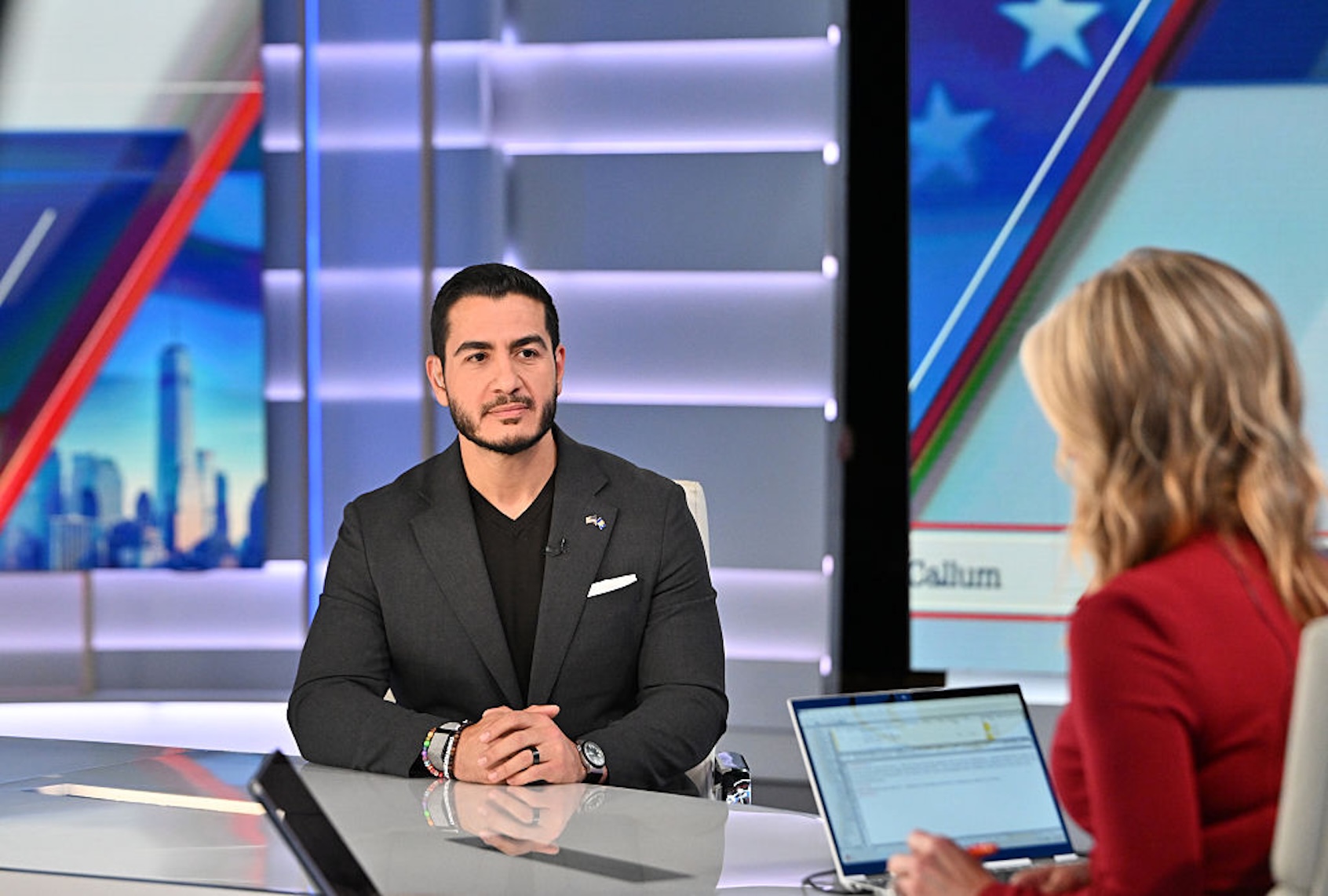 Senate candidate Abdul El-Sayed visits "The Story With Martha MacCallum" at Fox News Channel Studios on Oct. 5, 2026. (Slaven Vlasic/Getty Images)