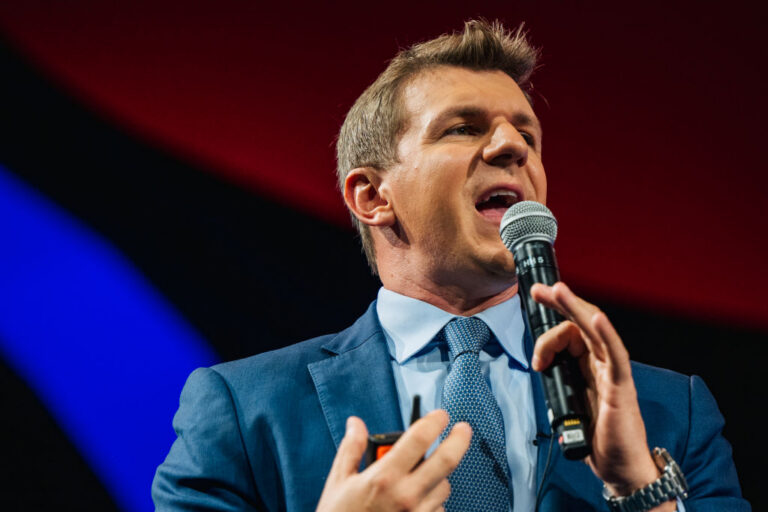Conservative activist James O'Keefe believes he's hold power accountable and training journalists how to go undercover. His latest stunt to expose voter fraud has resulted in felony charges of voter fraud for him. (Brandon Bell / Getty Images)