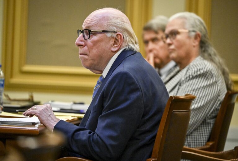 Attorney Peter Ticktin listens during oral arguments for People vs Tina Peters in the Court of Appeals at the Ralph L. Carr Colorado Judicial Center in Denver on Wednesday, January 14, 2026. (Photo by AAron Ontiveroz/MediaNews Group/The Denver Post via Getty Images)