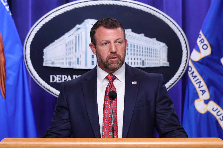 DHS Secretary Markwayne Mullin disregarded the severity of Secretary Hegseth's idea of a public military execution. The proposal is facing bipartisan pushback. (Anna Moneymaker / Getty Images)