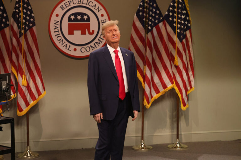 SNL's cold open features Trump, Vance, McConnell, Hegseth and Rubio searching for GOP midterms message. (Will Heath / NBC)
