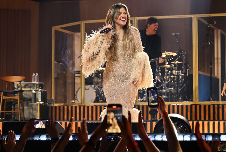 Kelly Clarkson performs on the opening night of her Las Vegas residency, “Kelly Clarkson: Studio Sessions,” at The Colosseum at Caesars Palace on Friday, July 11, 2025, in Las Vegas. (Denise Truscello/Getty Images for Live Nation Las Vegas)