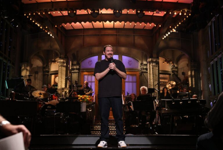 Host Shane Gillis during the "Saturday Night Live" monologue on October 10, 2026 (Will Heath/NBC)