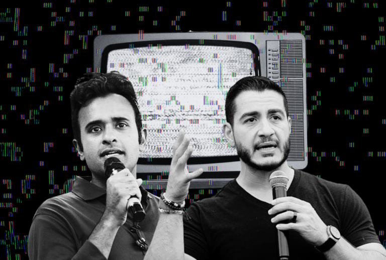 Vivek Ramaswamy, left, and Abdul El-Sayed (Illustration by Salon / Getty Images / Michael M. Santiago / Finn Gomez / Thom Lang / Aleksandra Konoplia)